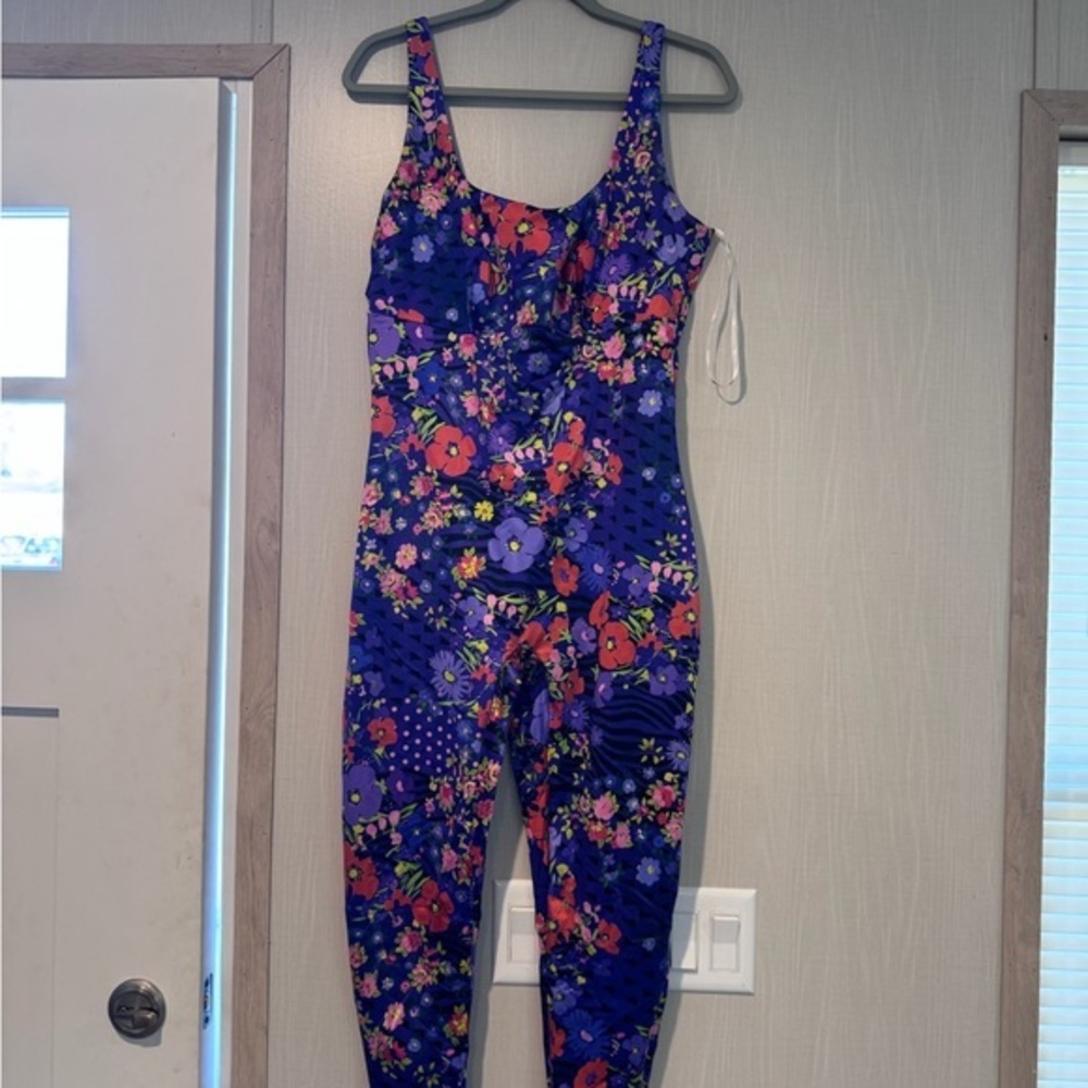 YITTY Floral Jumpsuit - Blue and Pink